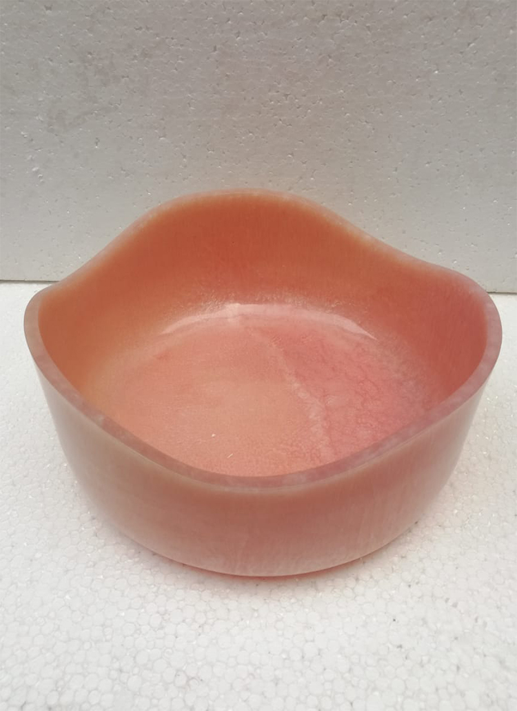 Handcrafted Resin Decorative Baby Pink Bowl 