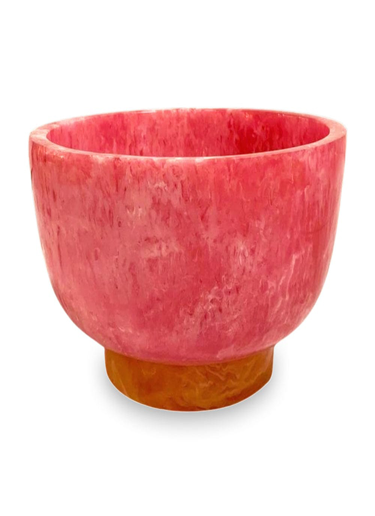 Handcrafted Resin Decorative Red Bowl