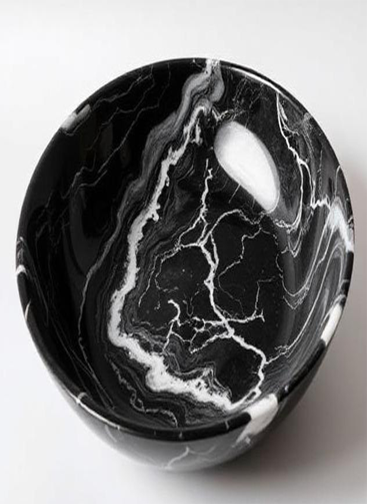 Handcrafted Resin Decorative Black Bowl