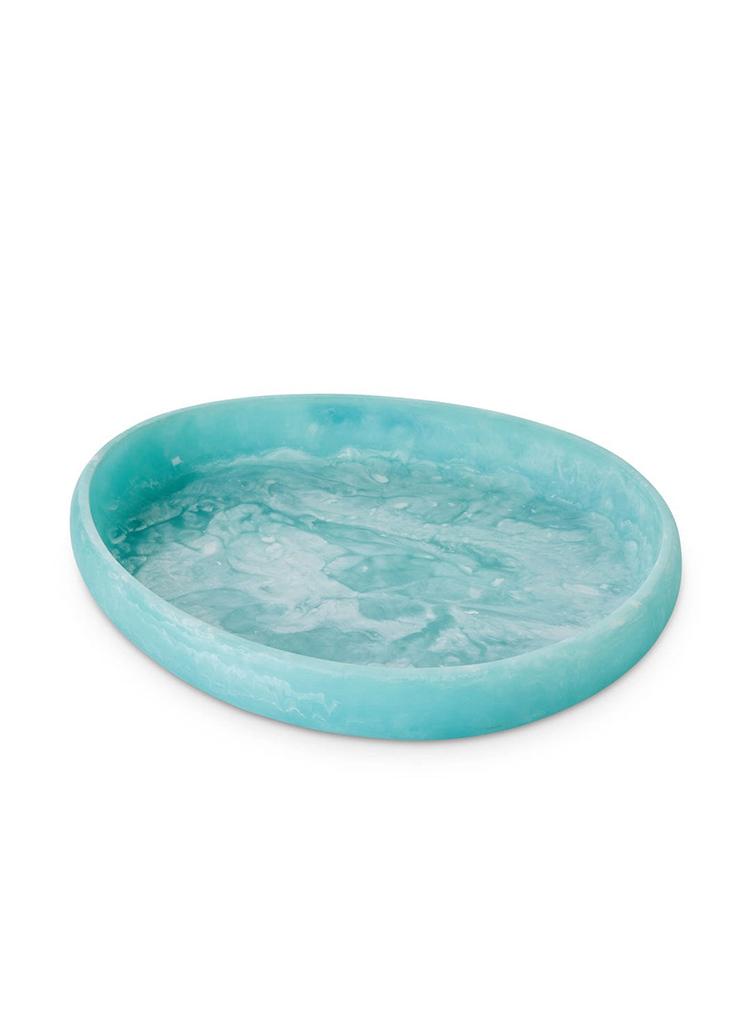 Tray Resin with glossy finishing in round shape